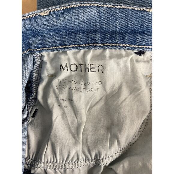 MOTHER Women's The Hustler II Ankle Length Step Fray Thunderstruck Wash Size 28 - Picture 9 of 10